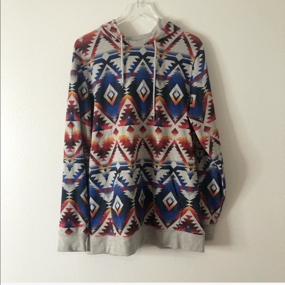 Pacsun On the Byas Aztec Print Hoodie Sweatshirt